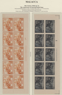 Malaiische Staaten - Malakka: 1949, 75th Anniversary Of UPU, MNH Specialised Collection On Written U - Malacca