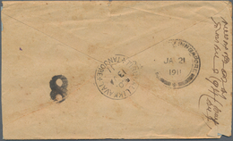 Malaiische Staaten - Penang: 1905-11 "PENANG TO SINGAPORE" Datestamps On 26 Covers From India, Vario - Penang