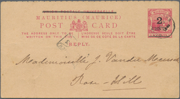 Mauritius: 1862/1908, Beautiful Accumulation Of 35 Postal Stationaries: Eight Envelopes, Five Wrappe - Mauricio (...-1967)