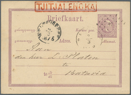 Niederländisch-Indien: 1875/1910, Used Stationery Lot Of Envelopes (14) And Cards (3) All Willem (ex - Indie Olandesi