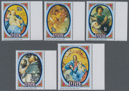 Niue: 1993, Christmas Complete Set Of Five With Painting From Guido Reni (details Of Rosary Madonna) - Niue