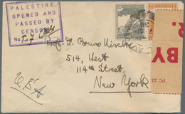 Palästina: 1934/1939, Lot Of Six Commercially Used Stationeries (two Uprated Letter Cards, One Wrapp - Palästina