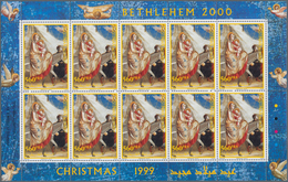 Palästina: 1999, Christmas, MHN Set Of Sheetlets With Ten Stamps Of Every Issue, Not Like The Regula - Palestina