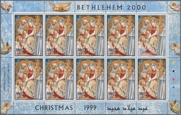 Palästina: 1999, Christmas, MHN Stock Of These Issues In Sheetlets (each One With Nine "normal" Stam - Palestine