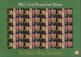 Papua Neuguinea: 2007. Lot With 500 Sheets ORCHIDS 0.85k With Personalised Ornamental Label TROBRIAN - Papua New Guinea