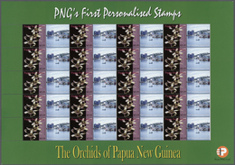 Papua Neuguinea: 2007. Lot With 500 Sheets ORCHIDS 5.35k With Personalised Ornamental Label PORT MOR - Papoea-Nieuw-Guinea