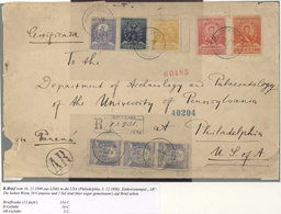 Peru: 1894/1896, AVIS DE RECEPTION, Group Of Three Letters To Germany Resp. USA, Showing Interesting - Perú