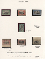 Ruanda-Urundi - Belgische Besetzung Deutsch-Ostafrika: 1916-22 Collection Of More Than 120 Stamps, M - Sammlungen