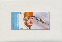 Schardscha / Sharjah: 1972, De Gaulle/Airplanes, 5dh.-3r. DE LUXE SHEETS, Apprx. 350 Complete Sets M - Sharjah