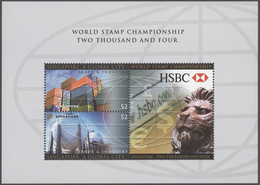 Singapur: 2004 Singapore 'Trade & Industry' - Worls Stamp Championship: 64 Folders Each Containing T - Singapur (...-1959)