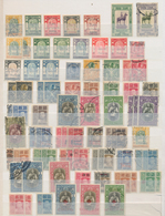 Thailand: 1883/2007, Collection In Stockbook Inc. 1907 Surcharged Fiscals Set Used, 1926 20 B. Used, - Thailand