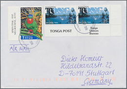 Tonga: 2010, Seven Covers With The Scarce Overprinted Stamps, All Sent To Germany. With Attractive T - Tonga (...-1970)