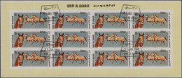Umm Al Qaiwain: 1965/1969 (ca.), Enormous Stock Of Used Perforated And Imperforated Stamps With Hund - Umm Al-Qaiwain