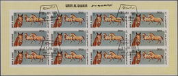 Umm Al Qaiwain: 1965/1969 (ca.), Enormous Stock Of Used Perforated And Imperforated Stamps With Hund - Umm Al-Qiwain