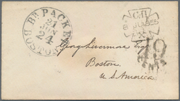 Vereinigte Staaten Von Amerika - Vorphila / Stampless Covers: 1835/49, Accumulation Of Approx. 90 St - …-1845 Prephilately