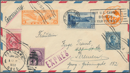 Vereinigte Staaten Von Amerika: 1857/1955 (ca.), Holding Of Ca. 290 Letters, Cards, Picture-postcard - Brieven En Documenten