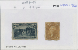 Vereinigte Staaten Von Amerika: 1861/1893, Two Better Stamps: 1861 Jefferson 5c. Brown Yellow/buff ( - Briefe U. Dokumente