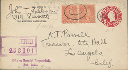 Vereinigte Staaten Von Amerika: 1870-1970, Partie Mit Rund 65 Briefen, Ganzsachen Und FDC, Dabei Zus - Cartas & Documentos