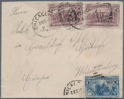 Vereinigte Staaten Von Amerika: 1893 'Columbus': Four Postal Stationery Envelopes Plus Two Covers Al - Storia Postale