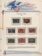 Vereinigte Staaten Von Amerika: 1893-1943, Gemischt Angelegte Sammlung Mit Kolumbus, Omaha Und Zeppe - Cartas & Documentos