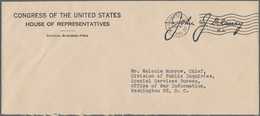 Vereinigte Staaten Von Amerika: 1943 - 1947, Pre-printed Envelopes Of The House Of Representatives ( - Cartas & Documentos