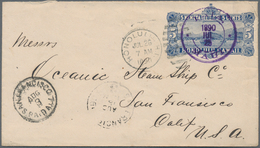 Vereinigte Staaten Von Amerika - Dienstmarken: 1890/1931, 5 C. Stationery Envelope With Blue "MAUI" - Servizio