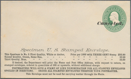Vereinigte Staaten Von Amerika - Ganzsachen: 1884/99 Ca. 40 Unused Postal Stationery Envelopes All W - Altri & Non Classificati