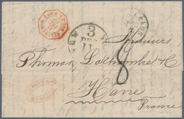 Vereinigte Staaten Von Amerika - Transatlantik-Mail: 1840's-1860's Ca.: Collection Of 15 Stampless C - Altri & Non Classificati