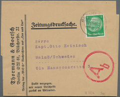 Alle Welt: 1939/73, Holding Of About 340 Letters, Cards, Picture-postcards, Wrappers, A Telegram And - Collections (without Album)