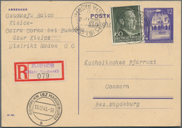 Alle Welt: 1880/1955, Collection Of Apprx. 110 Covers/cards/used Stationeries, Incl. Several Interes - Collections (without Album)