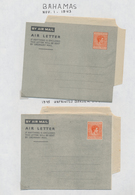 Alle Welt: 1943/80 Collection Of Ca. 160 Unused Airgrams Incl. Some Unused Forms, Represented Are Th - Sammlungen (ohne Album)