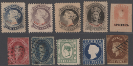 Alle Welt: 1850's Onwards: Reference Collection Of Some Hundred Forged Stamps, Reprints And Imitatio - Collections (sans Albums)