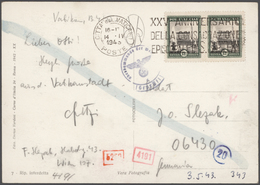 Alle Welt: 1902/1943, Lot Of 8 Covers And Postal Stationary From Various Countries: Morocco With Loc - Verzamelingen (zonder Album)