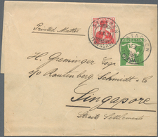 Asien: 1899/1939, Little Accumulation Of 15 Covers, Postcards And Commercially Used Postal Stationer - Autres - Asie