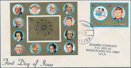 Naher Osten: 1960's-70's: Eight Covers And FDC's From Middle East Franked By Stamps And Miniature Sh - Altri & Non Classificati