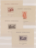 Französische Kolonien: 1937, EXPOSITION INTERNATIONALE PARIS, Mint Collection Of 22 Different Souven - Sonstige & Ohne Zuordnung
