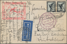 DO-X - Flugpost: 1930/36, Three Cards And Two Covers, All Sent By DO-X, Europe North And South Ameri - Poste Aérienne & Zeppelin