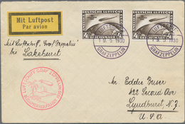Zeppelinpost Deutschland: 1909-1937, Partie Mit über 30 Zeppelin Und Luftpost Belegen, Dabei Gute Fr - Airmail & Zeppelin