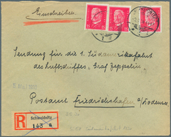 Zeppelinpost Deutschland: 1929/33, 125 Briefe Adressiert Nach Friedrichshafen An Das Dortige Postamt - Poste Aérienne & Zeppelin