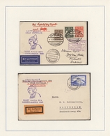 Zeppelinpost Europa: 1927/1935, Dutch-related Airmail, Collection Of 64 Covers/cards On Album Pages, - Otros - Europa