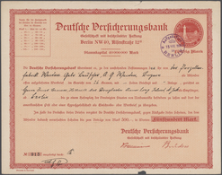Deutsche Schiffspost Im Ausland - Seepost: 1916, Wertkarte 50 Mark Lilakarmin Mit Dreistelliger Kont - Other & Unclassified
