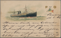 Schiffspost Alle Welt: 1902-08/1930's: Nine Covers And Postcards With Ship/paquebot Handstamps, With - Other & Unclassified