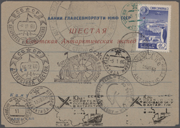 Thematik: Antarktis / Antarctic: 1957/1991, SOVIET ANTARCTIC RESEARCH, Collection Of Apprx. 144 Cove - Autres & Non Classés