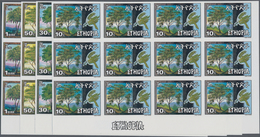 Thematik: Bäume / Trees: 1986, Ethiopia. TREES. Complete Set (4 Values) In IMPERFORATE Blocks Of 12 - Arbres