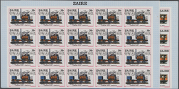 Thematik: Eisenbahn / Railway: 1980, Zaire. Complete Set LOCOMOTIVES (8 Values) In IMPERFORATE Parti - Trenes