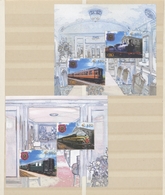 Thematik: Eisenbahn / Railway: 1980/2000 (ca.), Mainly Modern Issues, MNH Accumulation In A Thick St - Trenes