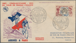 Thematik: Fahrrad / Bicycle: 1898/1953, Assortment Of 26 Thematic Covers: Two "CONTINENTAL-PNEUMATIC - Ciclismo