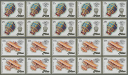 Thematik: Flugzeuge, Luftfahrt / Airoplanes, Aviation: 1983, Niue. Lot Containing 10 IMPERFORATE Set - Airplanes