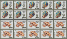 Thematik: Flugzeuge, Luftfahrt / Airoplanes, Aviation: 1983, Niue. Lot Containing 10 IMPERFORATE Set - Flugzeuge