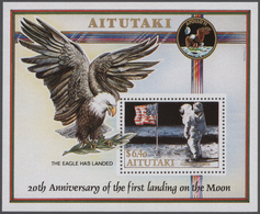 Thematik: Raumfahrt / Astronautics: 1994, Aitutaki, 20th Anniversary Of First Landing On The Moon. 2 - Autres & Non Classés